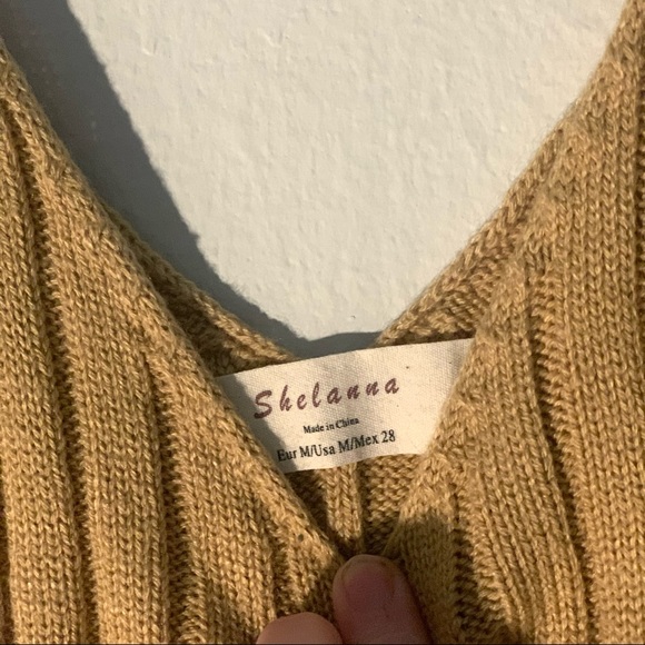 Shelanna Knit Cropped Mustard Tank Top - Picture 4 of 4